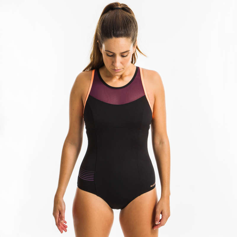 AQUAGYM AQUABIKE SWIMSUITS/MATERIAL All Watersports - WOMEN'S SWIMSUIT LENA BLACK BU NABAIJI - All Watersports
