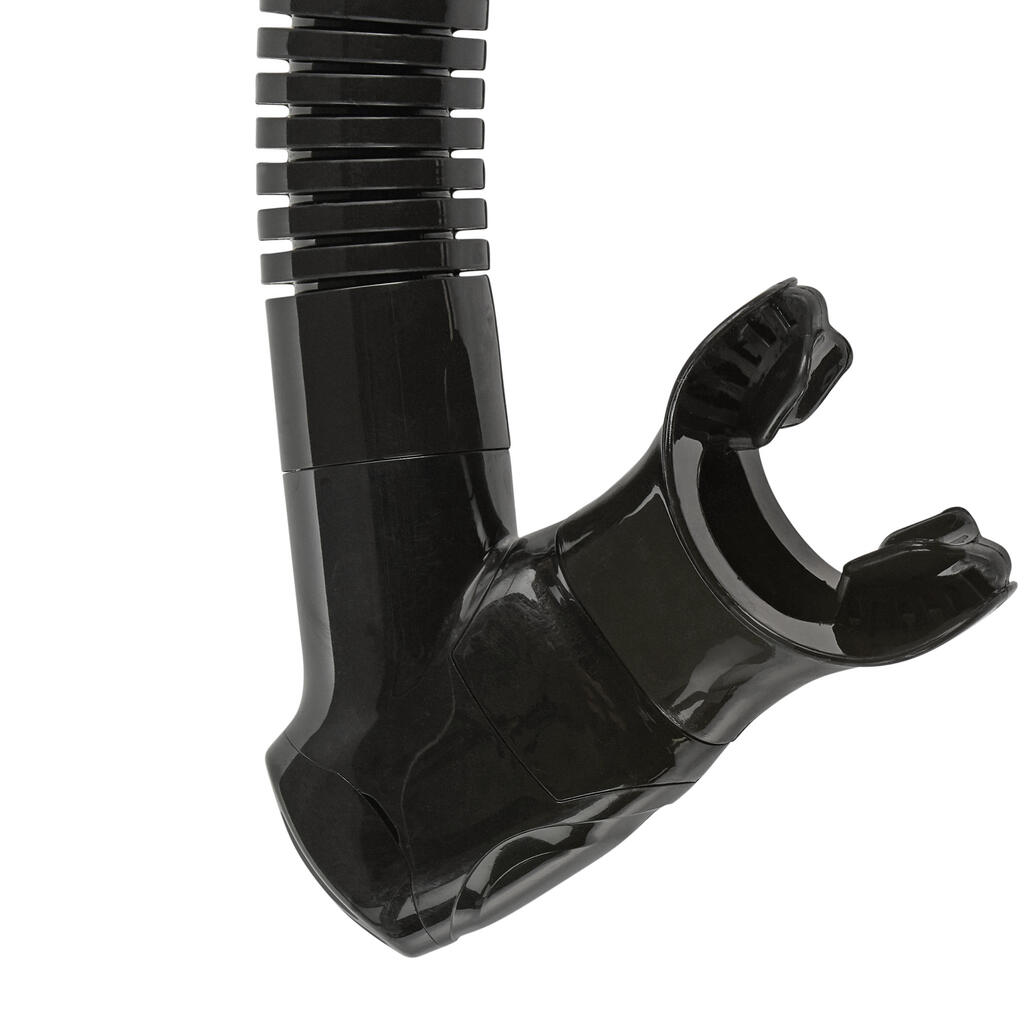 Cressi täiskasvanute snorkel Desert Dry snorgeldamiseks ja sukeldumiseks, must 