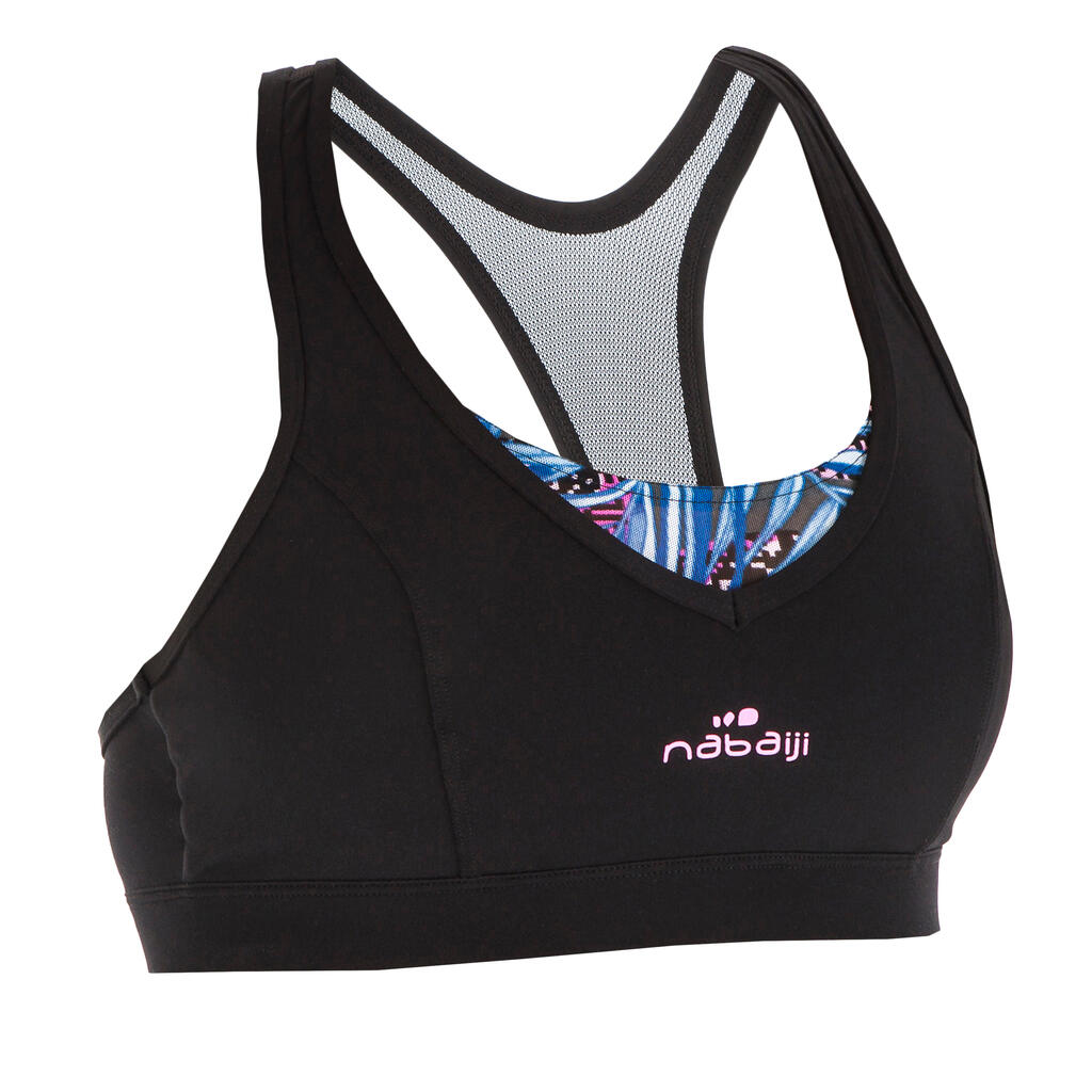 Women’s Aquafitness Swimsuit Top Lou - Black Mem