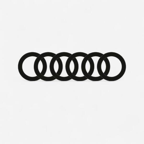 Haargummis 6 Stück - schwarz