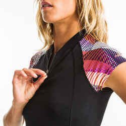 Tee shirt manches courtes aquagym-aquabike femme Anna noir Vib