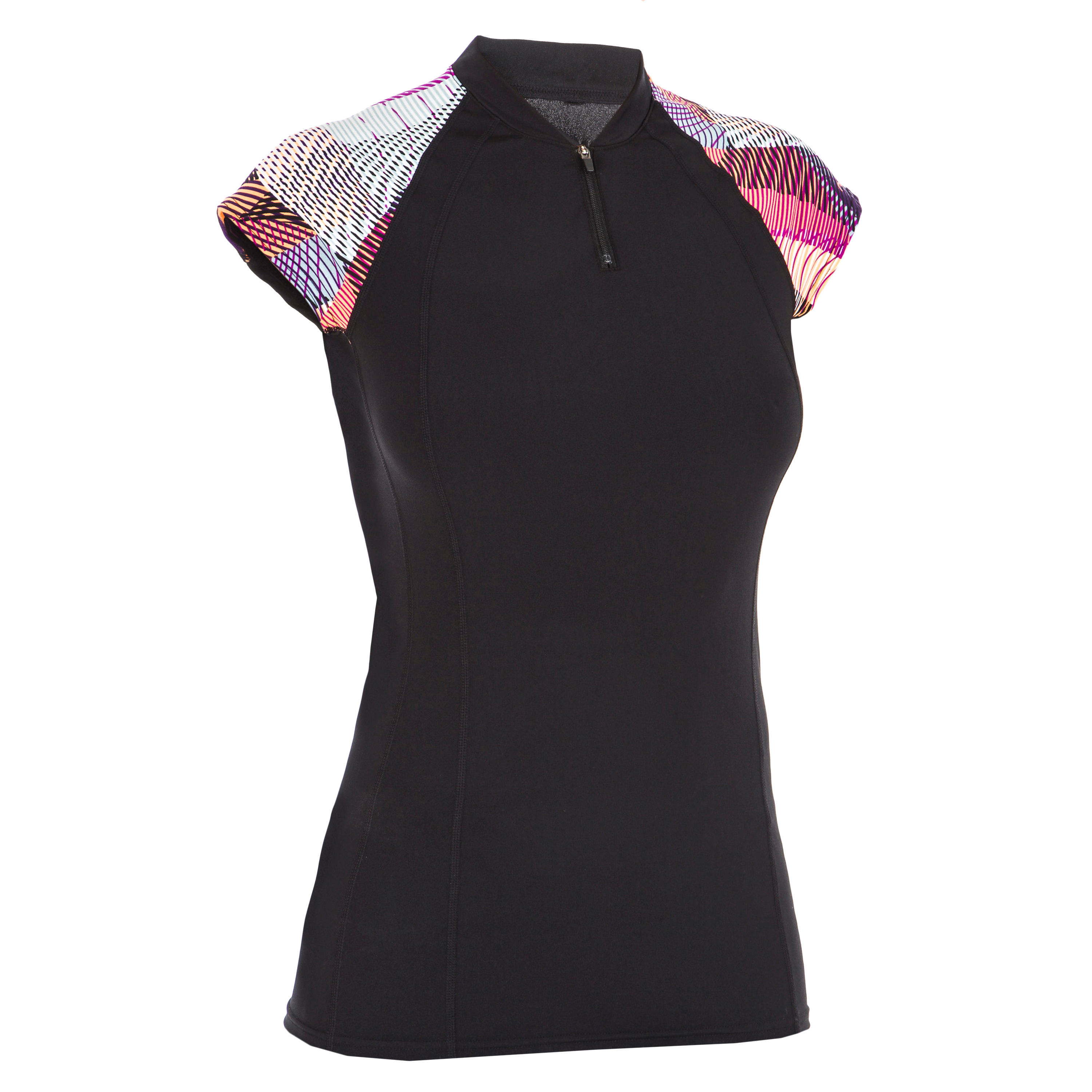 Women’s Aquagym-Aquabike Short-sleeved T-shirt Anna black vib 13/17