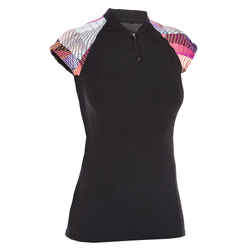 Tee shirt manches courtes aquagym-aquabike femme Anna noir Vib
