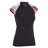 Women's Aquafitness Short Sleeve T-shirt Anna - Black Vib