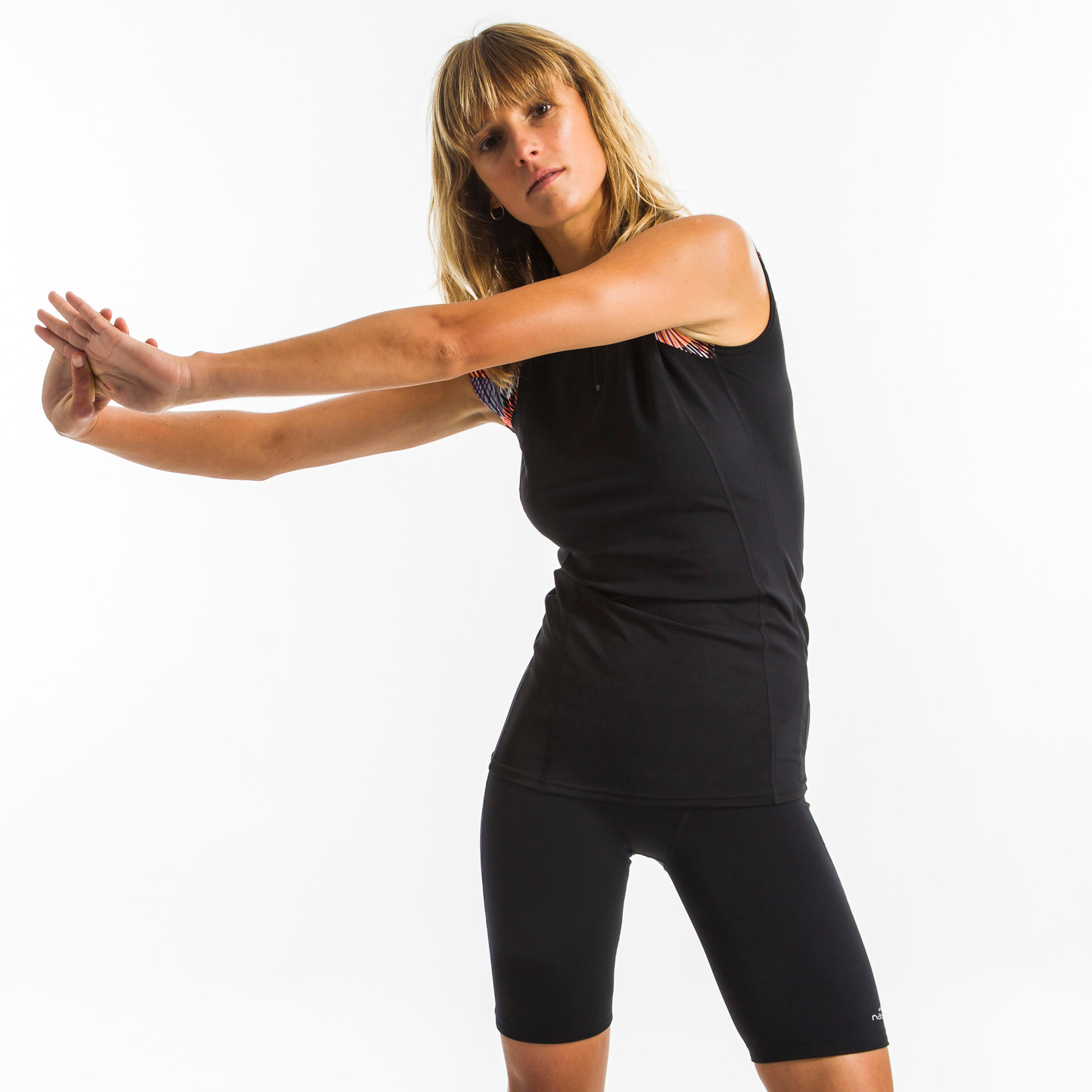 Women’s Aquagym-Aquabike Short-sleeved T-shirt Anna black vib 3/17