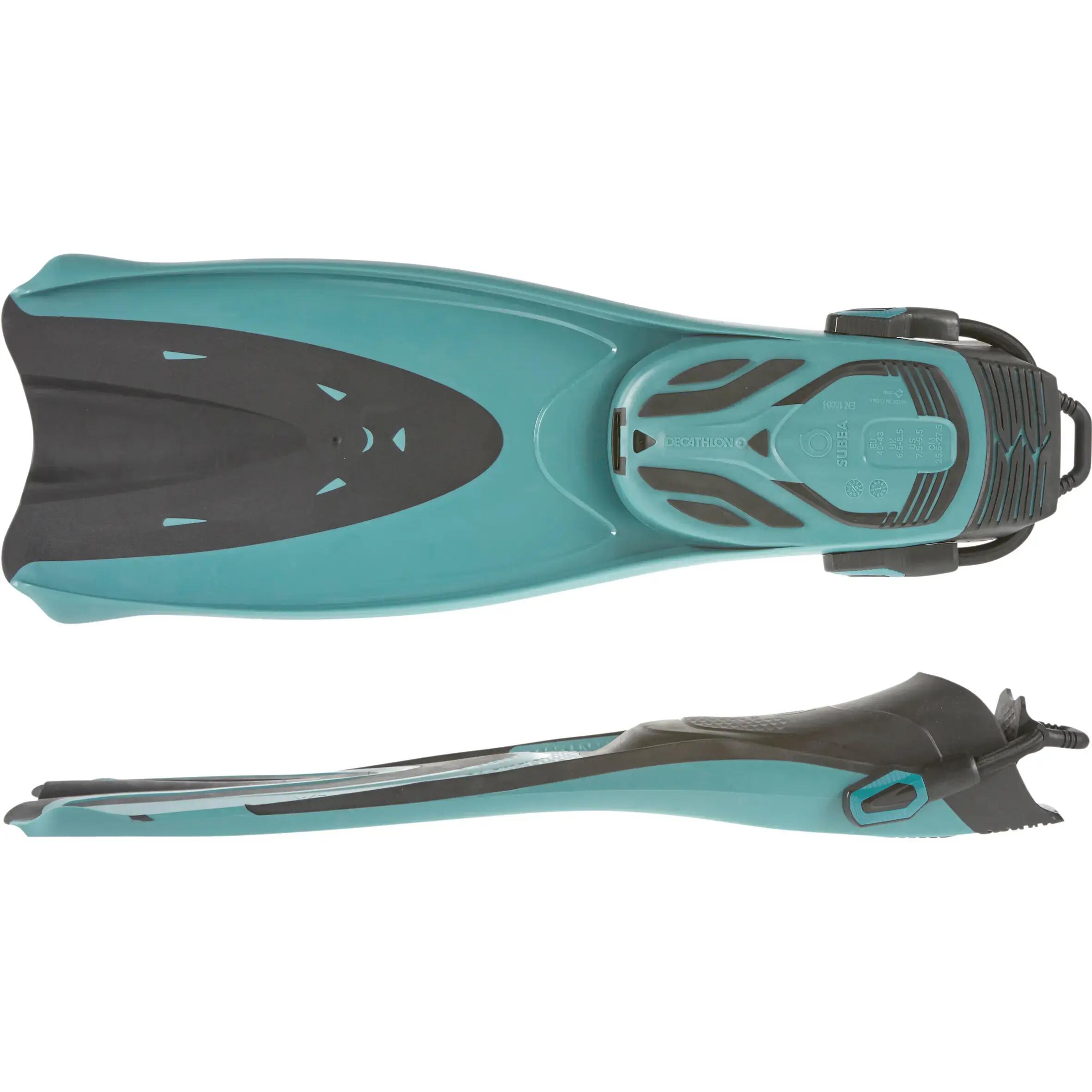 Diving fins adjustable OH 500 soft turquoise 3/6