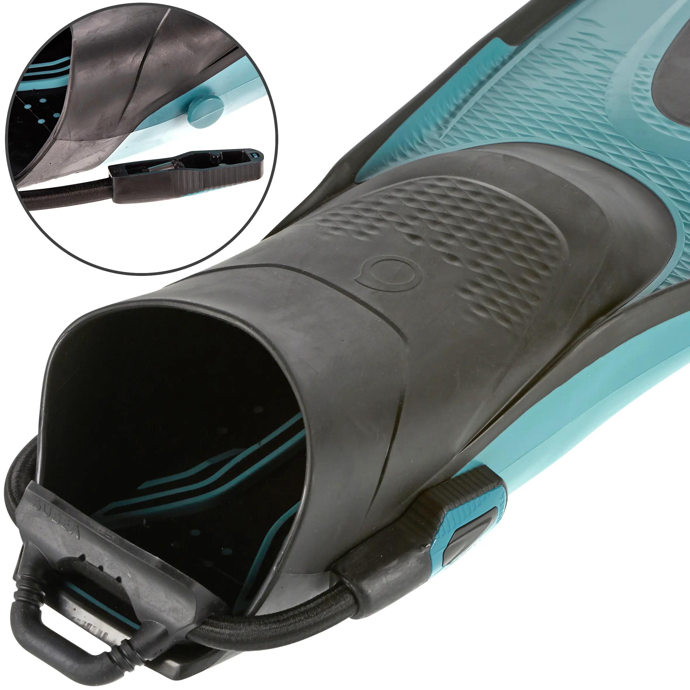 Diving fins adjustable OH 500 soft turquoise 4/6