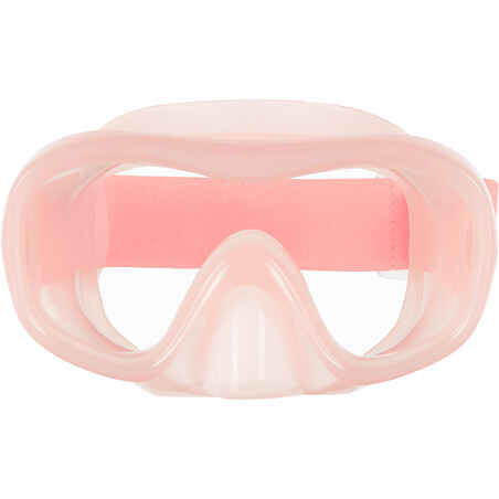 Careta y tubo de snorkel para adultos Subea MT 100 rosa