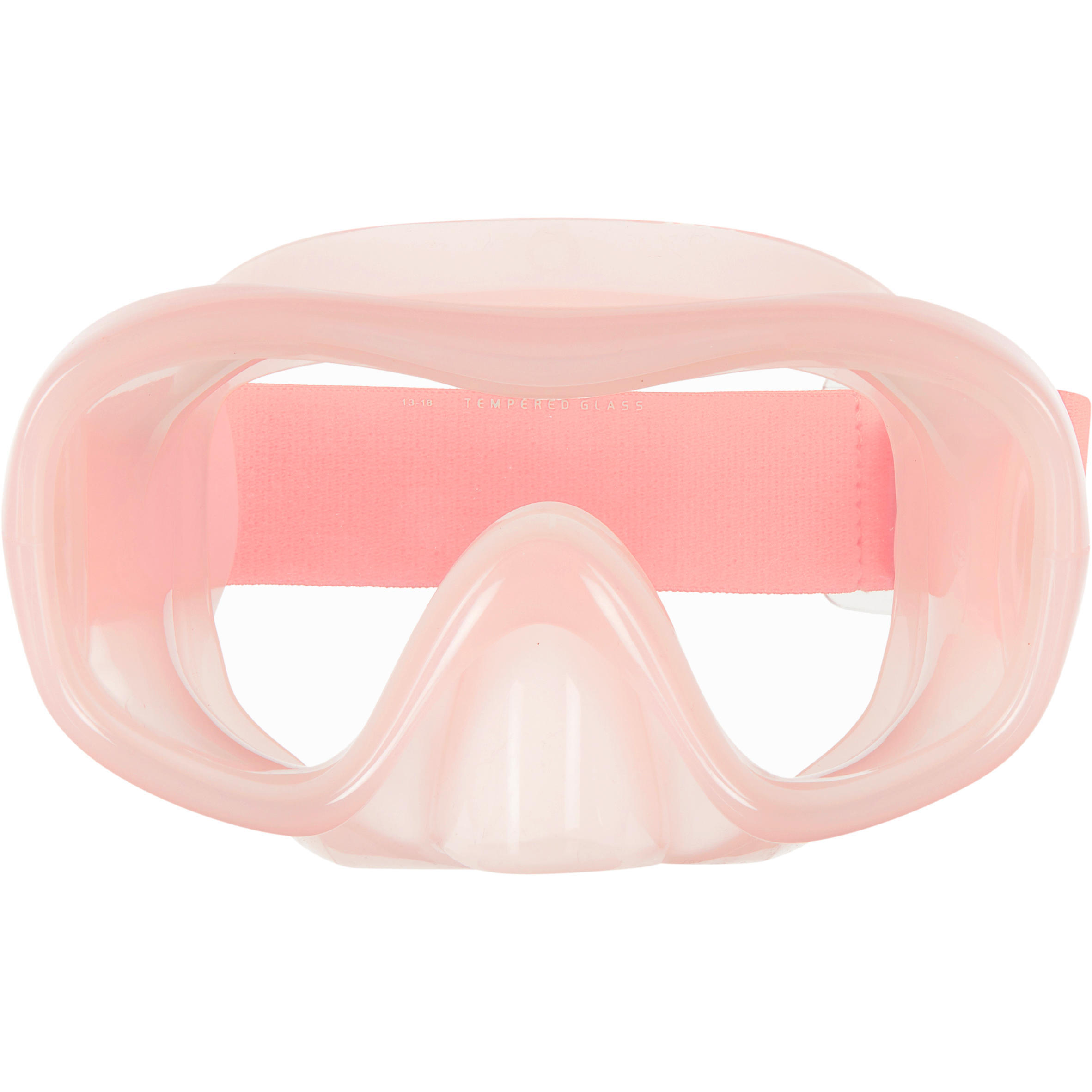 Diving mask 100 comfort pastel coral 2/6