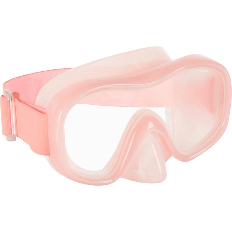 Masque de Snorkeling SNK 520 Adulte corail pâle, verre trempé.