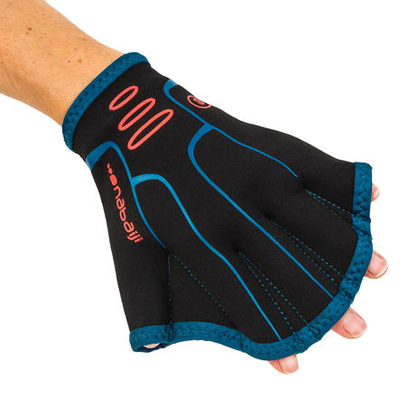 Paire de gants d'Aquagym et Aquafitness en neoprène noir