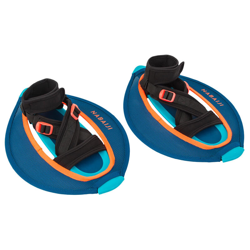 Paire d'haltères aquatiques Pullstep mesh Aquagym bleu orange