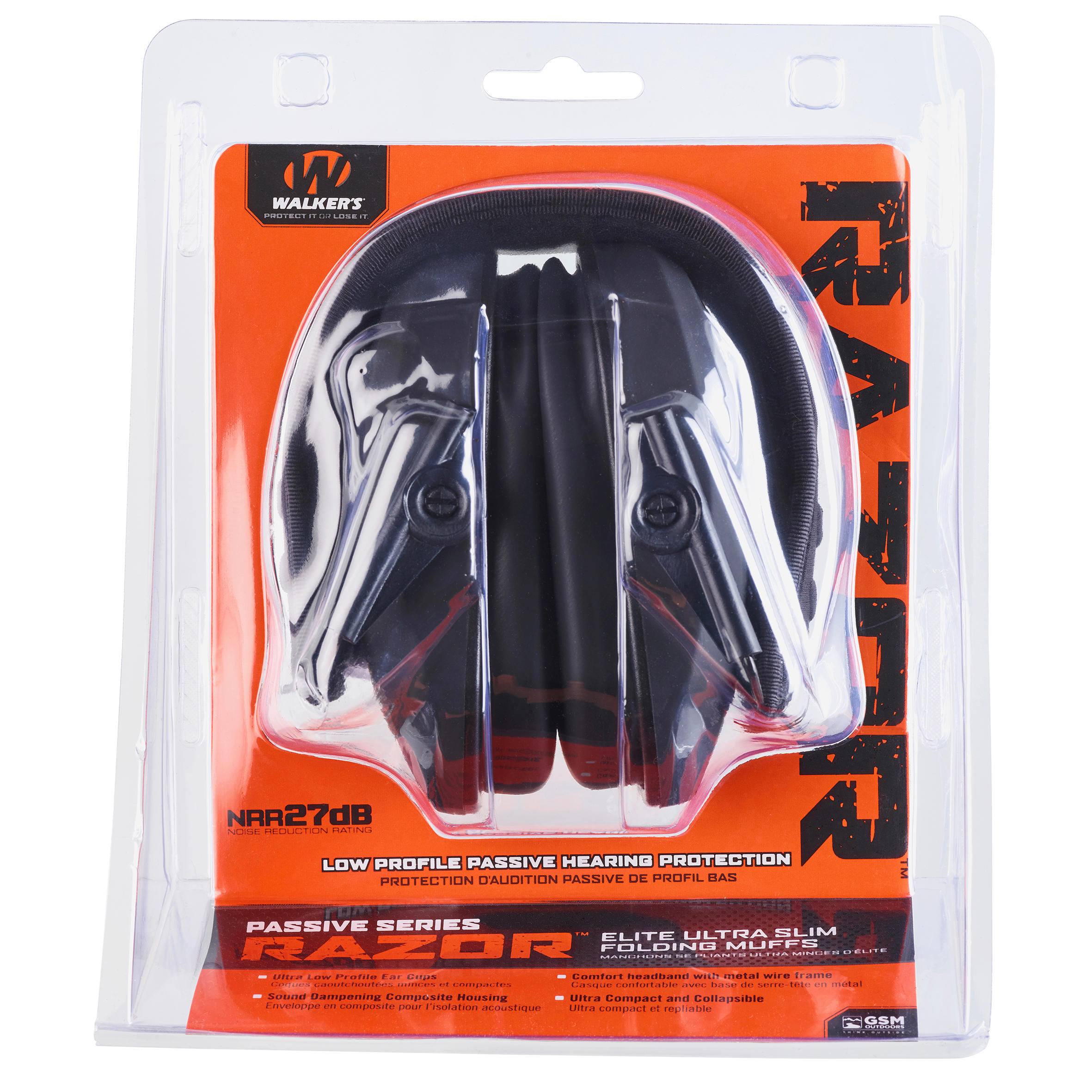 Cuffie antirumore RAZOR passive WALKER'S nere 4/7