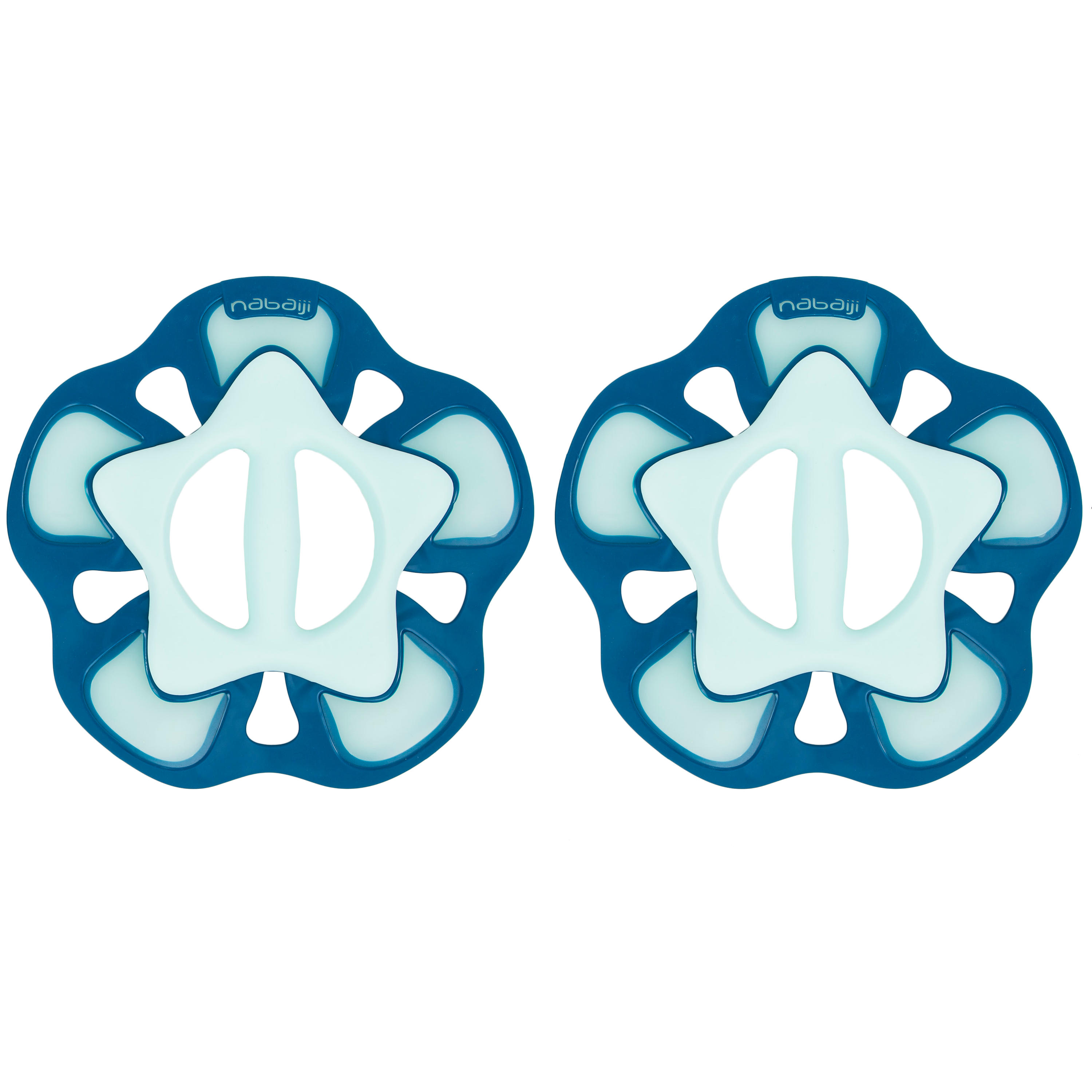 Paire d’haltères aquagym taille S - Pullpush Flower vert/bleu - NABAIJI