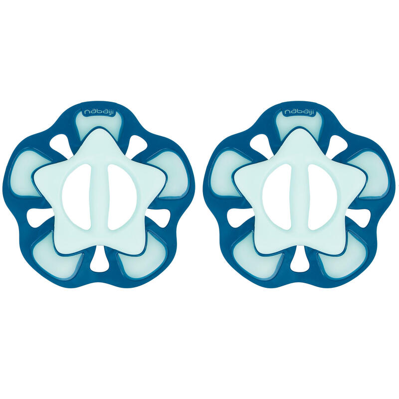 Aquafitness-Hanteln Pullpush Flower Aquagym Größe S grün/blau