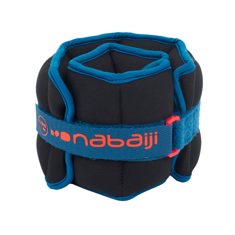 Aquafitness Weighted Wristbands black blue. 2*0.5 KG Decathlon