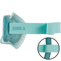 Kit Buceo Máscara + Tubo Snorkel 100 Adulto Verde Claro