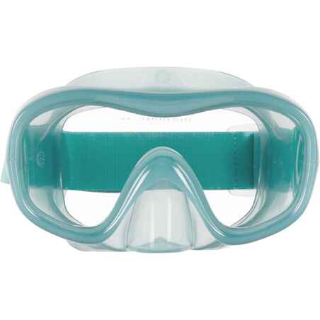 Adult’s Diving Snorkelling Mask and Snorkel Kit SNK 100 - Pale Green