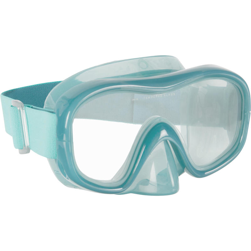 Careta Lente Vidrio Templado Snorkeling SNK 520 Adulto Azul Pato