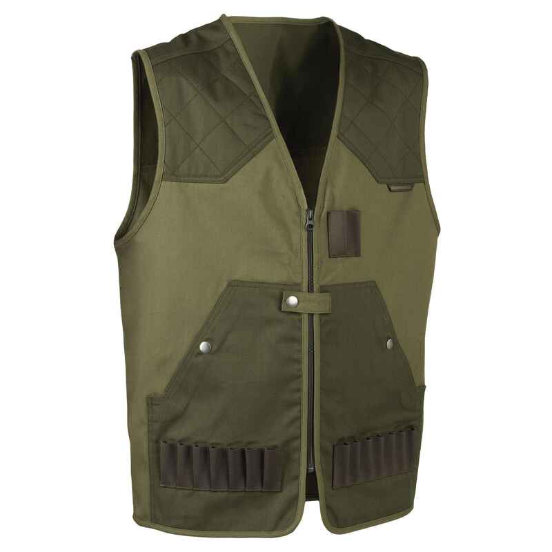 Gilet chasse léger homme - 100 vert - Decathlon