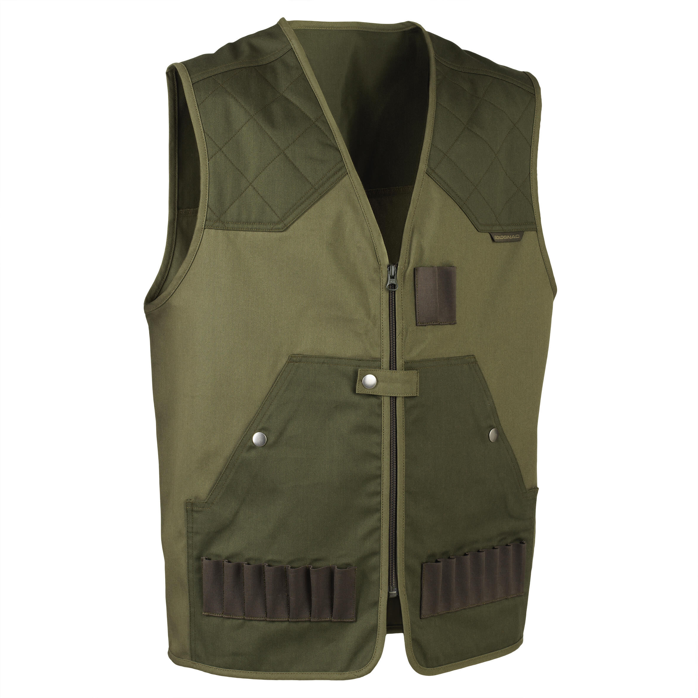 SOLOGNAC Men's Hunting Lightweight Waistcoat - 100 green