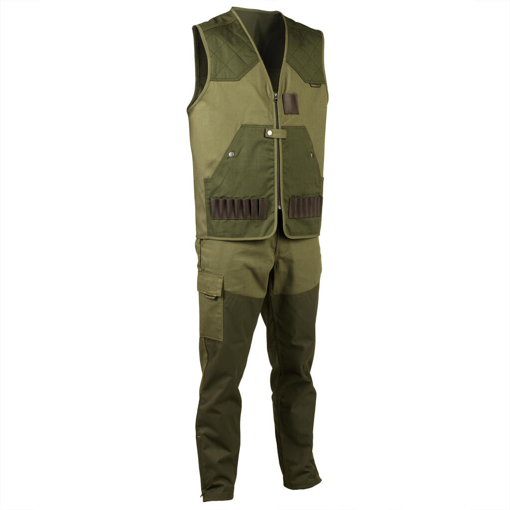 Men's Hunting Lightweight Waistcoat - 100 green