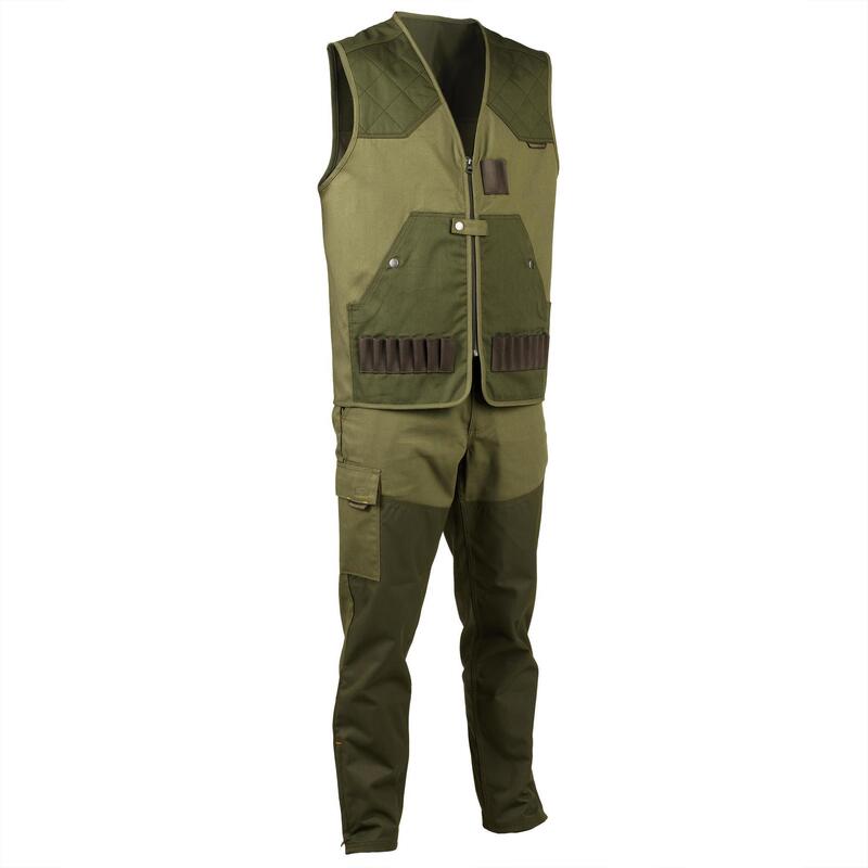 Gilet caccia uomo 100 leggero verde