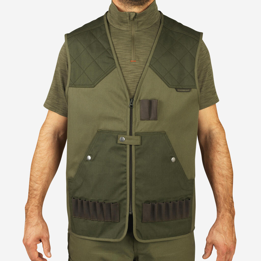 Gilet chasse léger homme - 100 vert