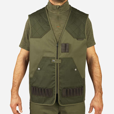 Gilet chasse léger homme - 100 vert