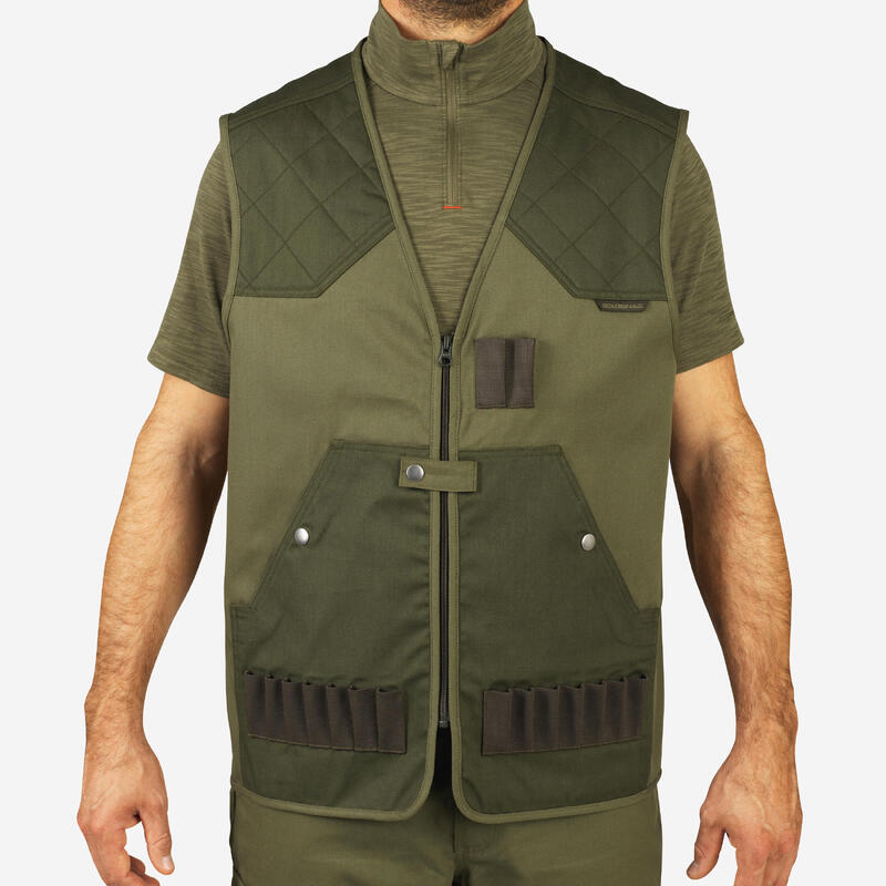 Gilet caccia uomo 100 leggero verde