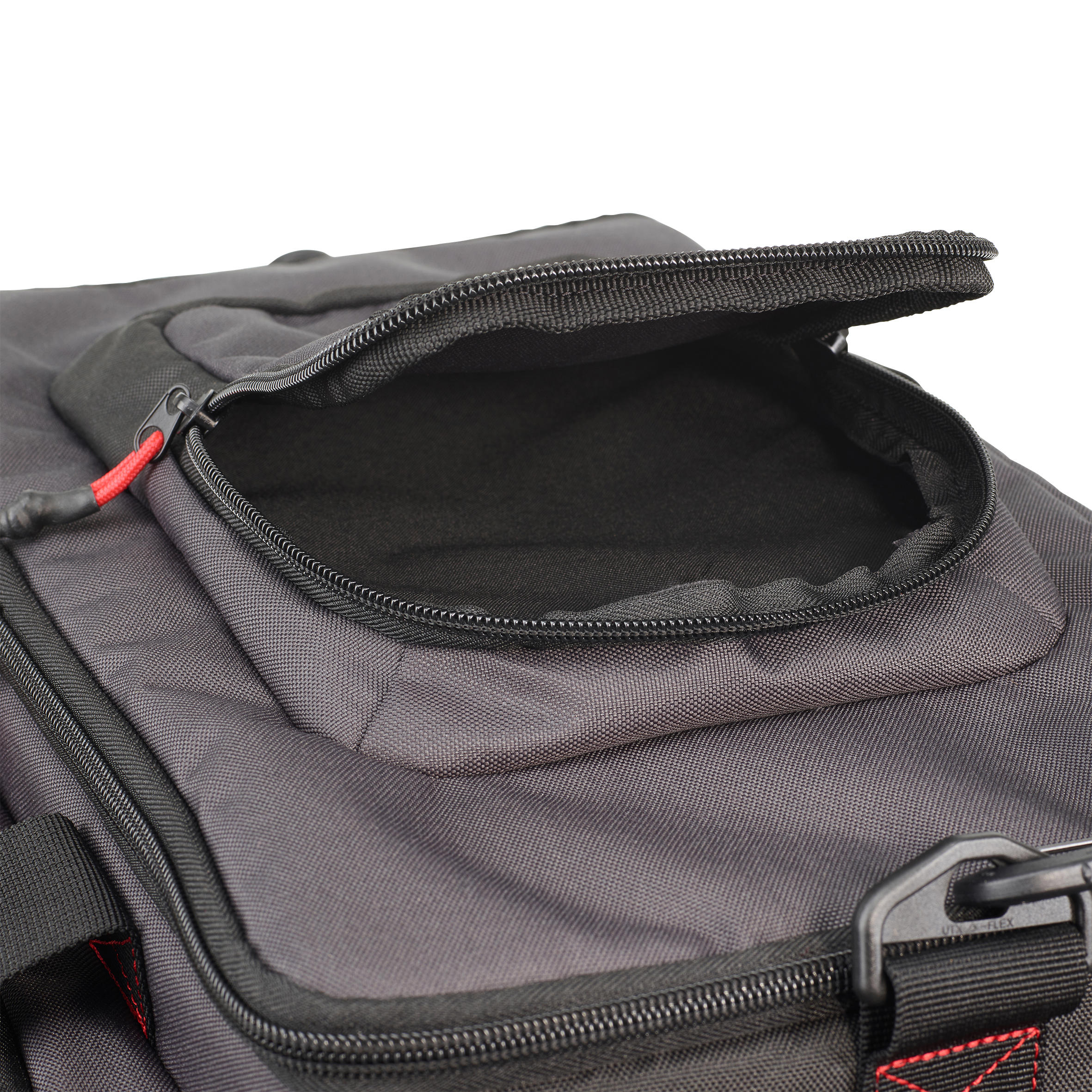 STORAGE AND TRANSPORT BAG 31L FOR FISHING BAIT, BLACK/RED 4/15
