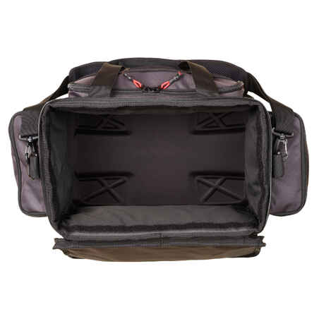 STORAGE AND TRANSPORT BAG 31L FOR FISHING BAIT, BLACK/RED