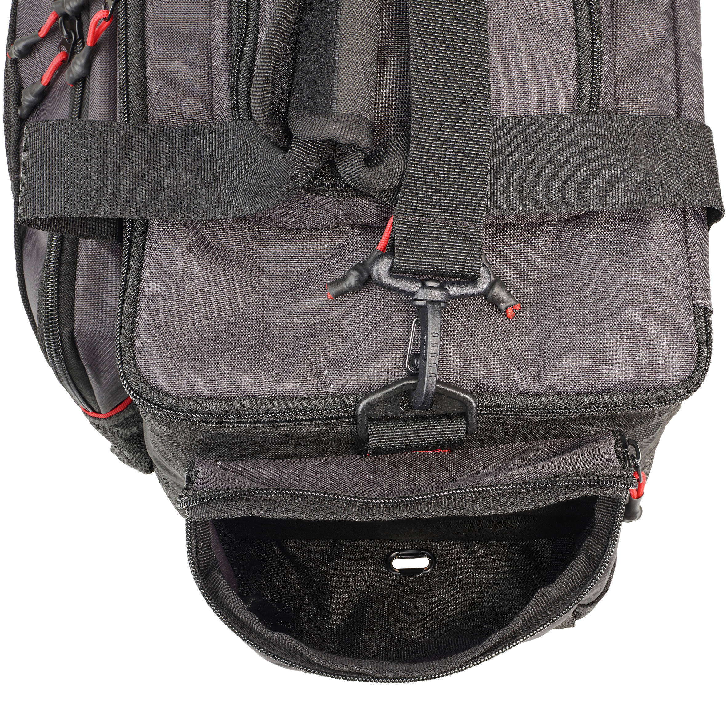 STORAGE AND TRANSPORT BAG 31L FOR FISHING BAIT, BLACK/RED 3/15