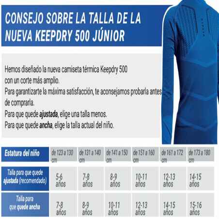 Camiseta térmica de fútbol Niños Kipsta Keepdry 500 negro