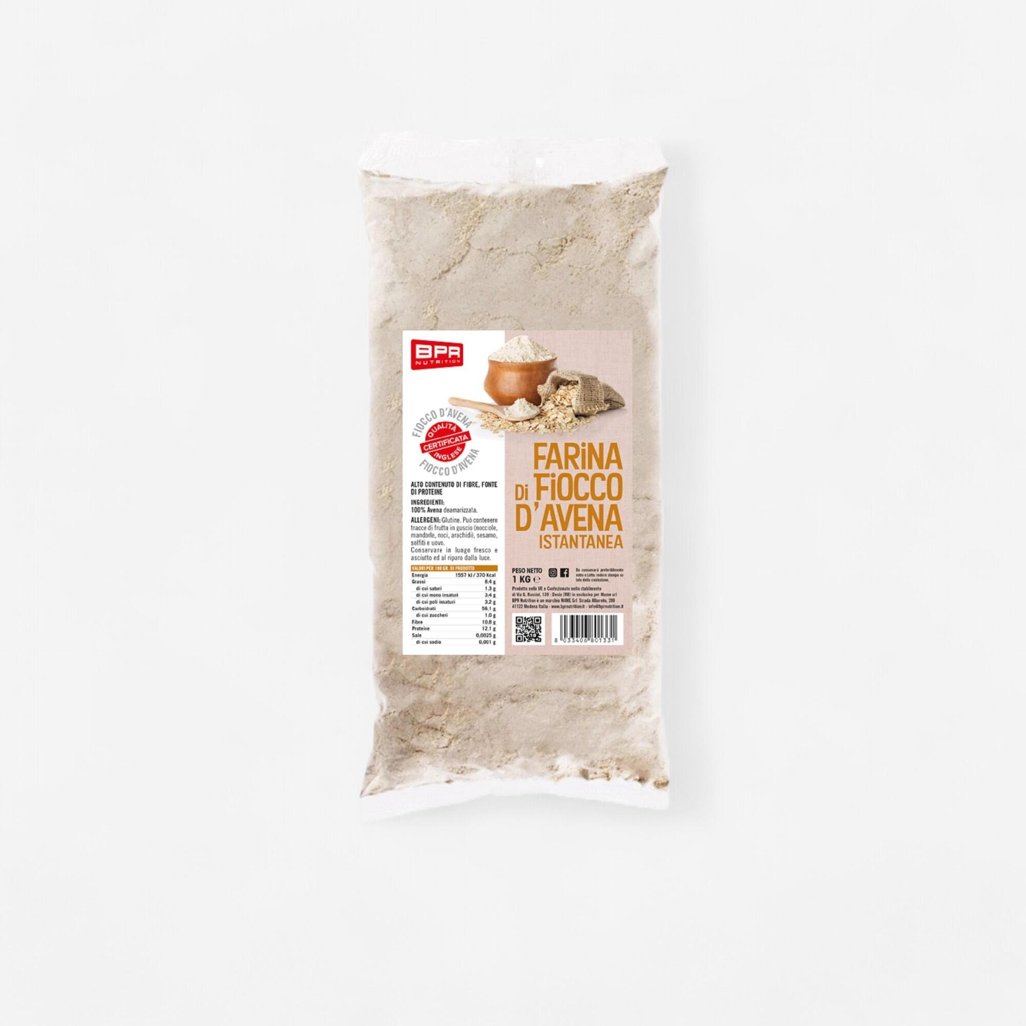 BPR NUTRITION Farina di fiocco d'avena istantanea BPR neutro 1 KG