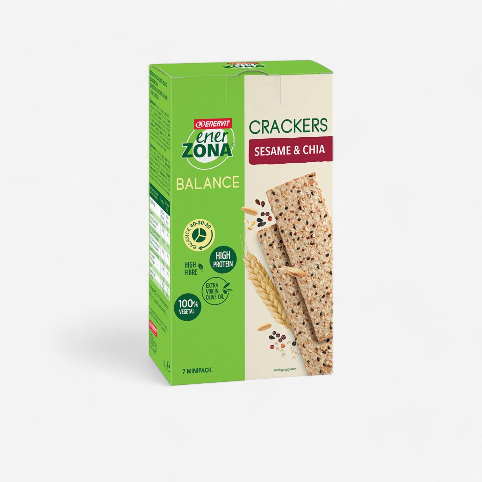 ENERZONA CRACKER PROTEICI ENERVIT ENERZONA SESAMO E SEMI DI CHIA SNACK COLAZIONE