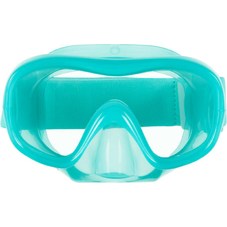Masque  de Snorkeling SNK 520 Junior turquoise, verre polycarbonate.