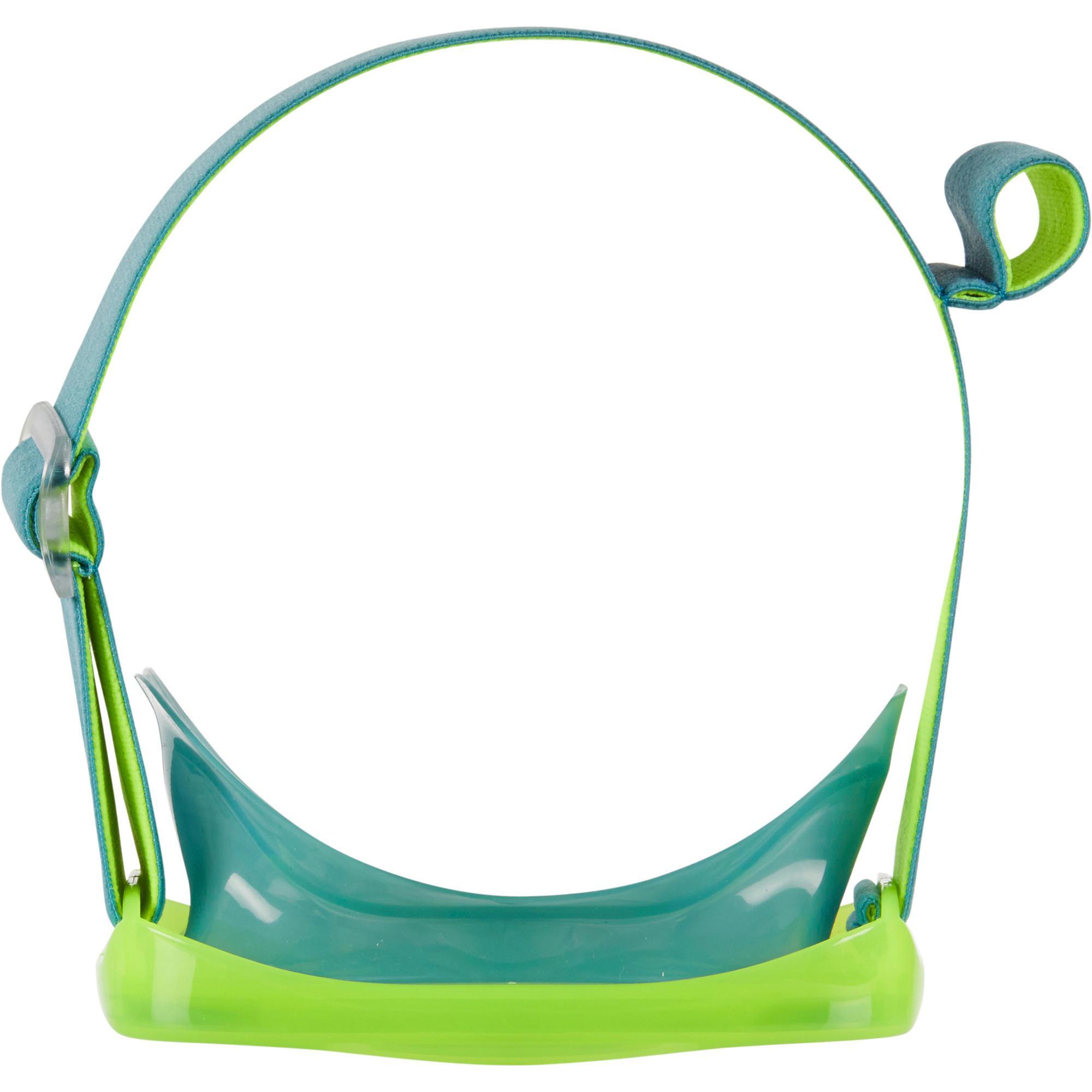 Snorkeling Mask and Snorkel Kit 100 Valve child neon green