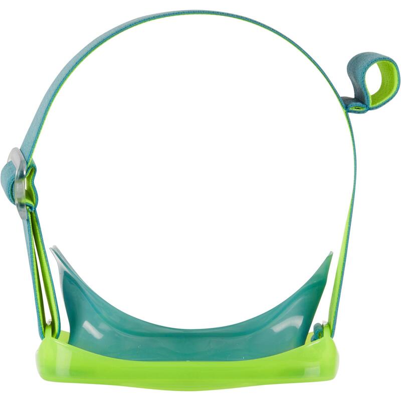 Kit Snorkel Buceo Niños Máscara + Tubo Snorkel Válvula Verde Fluorescente