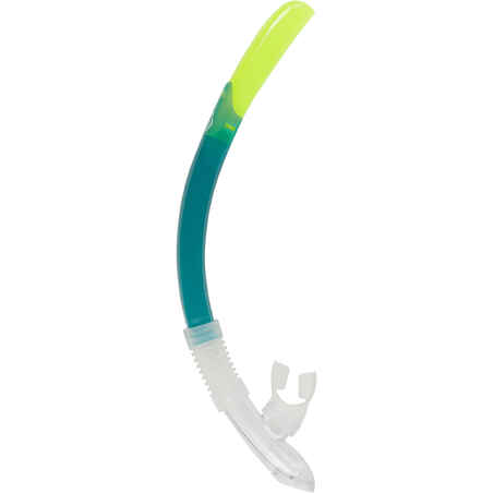 Kit Snorkel Buceo Niños Máscara + Tubo Snorkel Válvula Verde Fluorescente