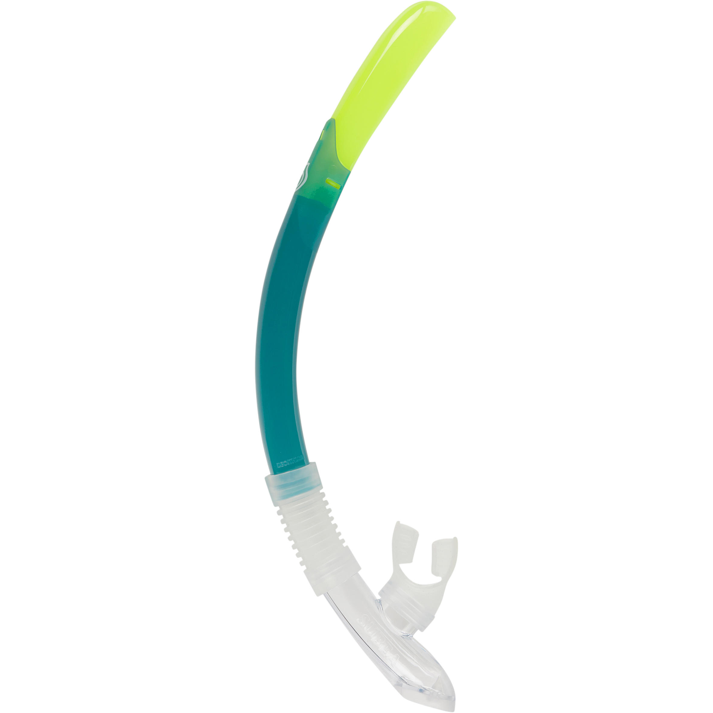 Kit plongée masque et tuba snorkeling 100 valve enfant vert fluo 6/13