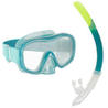 Adult’s diving snorkelling Mask and Snorkel kit SNK 520 - Peacock Blue