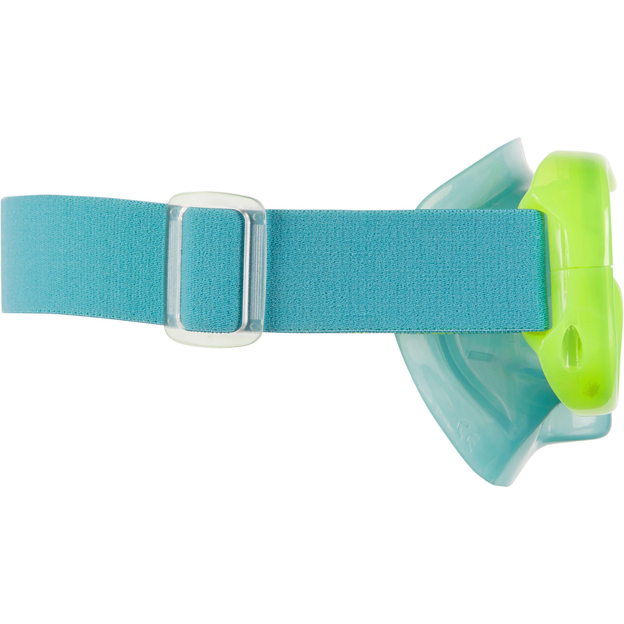 Kit plongée masque et tuba snorkeling 100 valve enfant vert fluo 3/13
