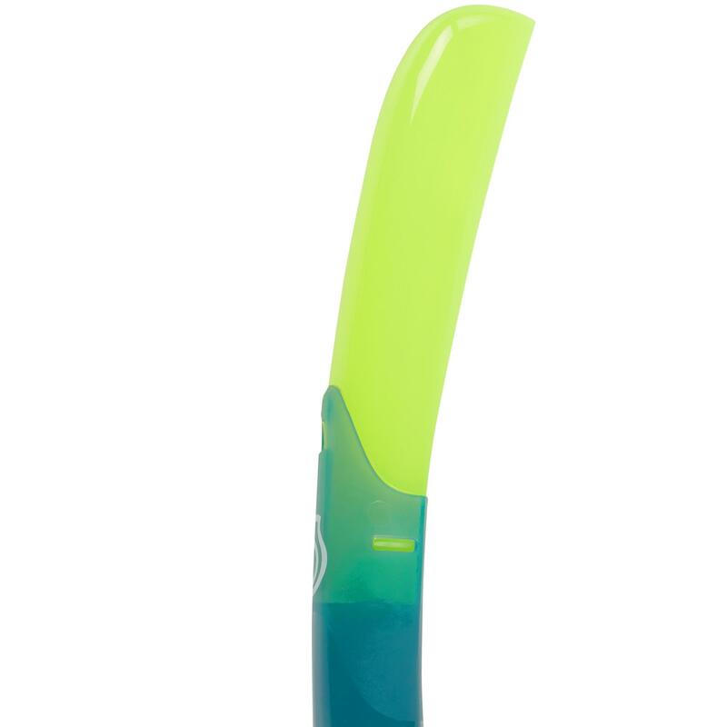 Conjunto Máscara e tubo de Snorkeling Criança SNK 520 verde fluorescente