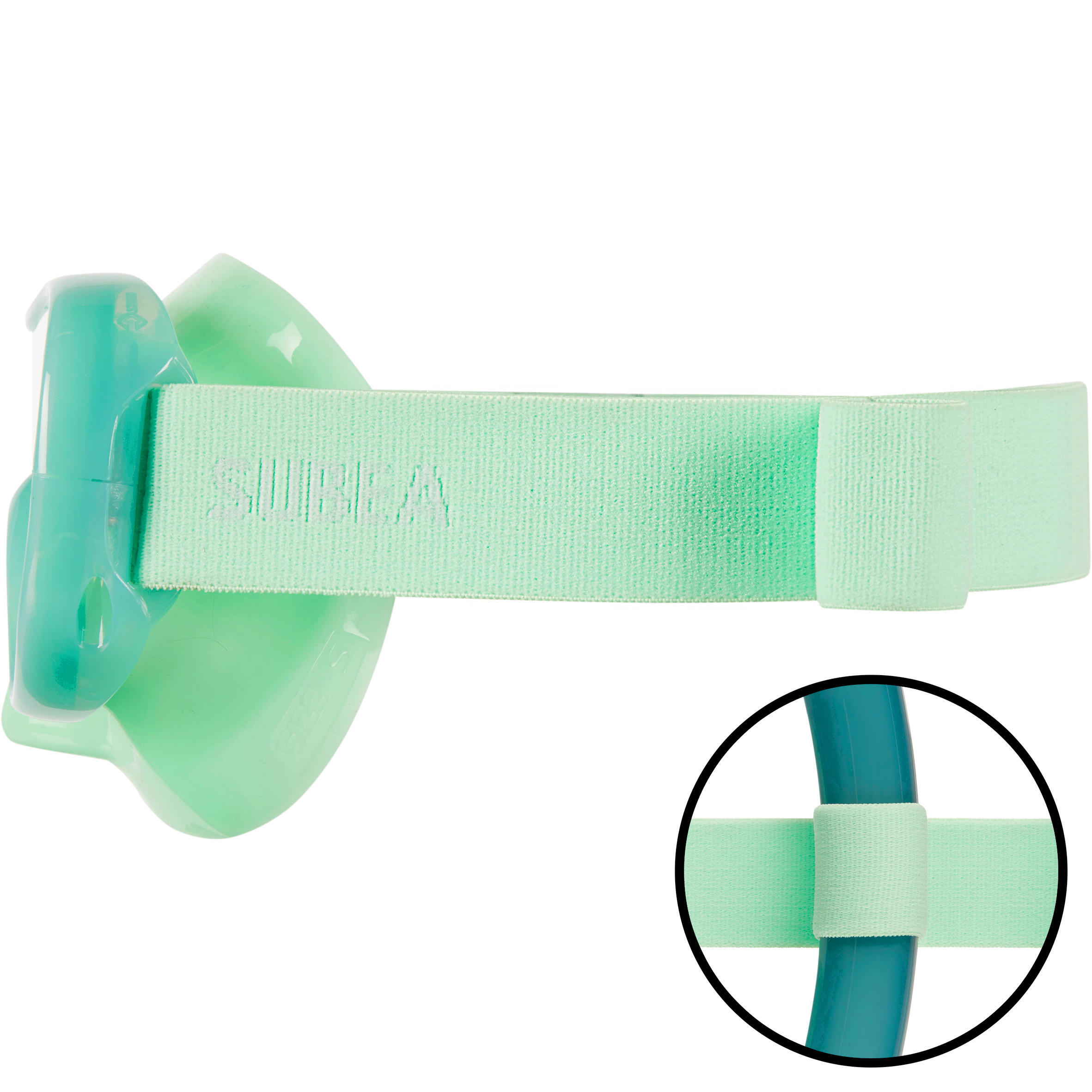 Diving mask 100 comfort neon green 4/5