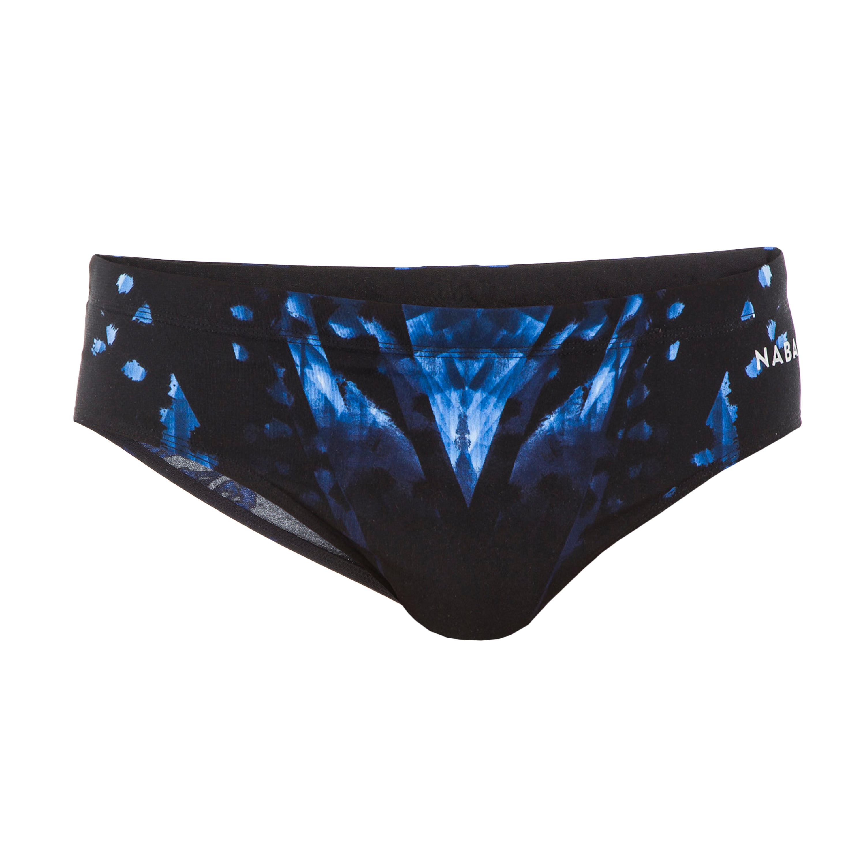 MEN'S SWIMMING TRUNKS 900 - BLACK PRINT 