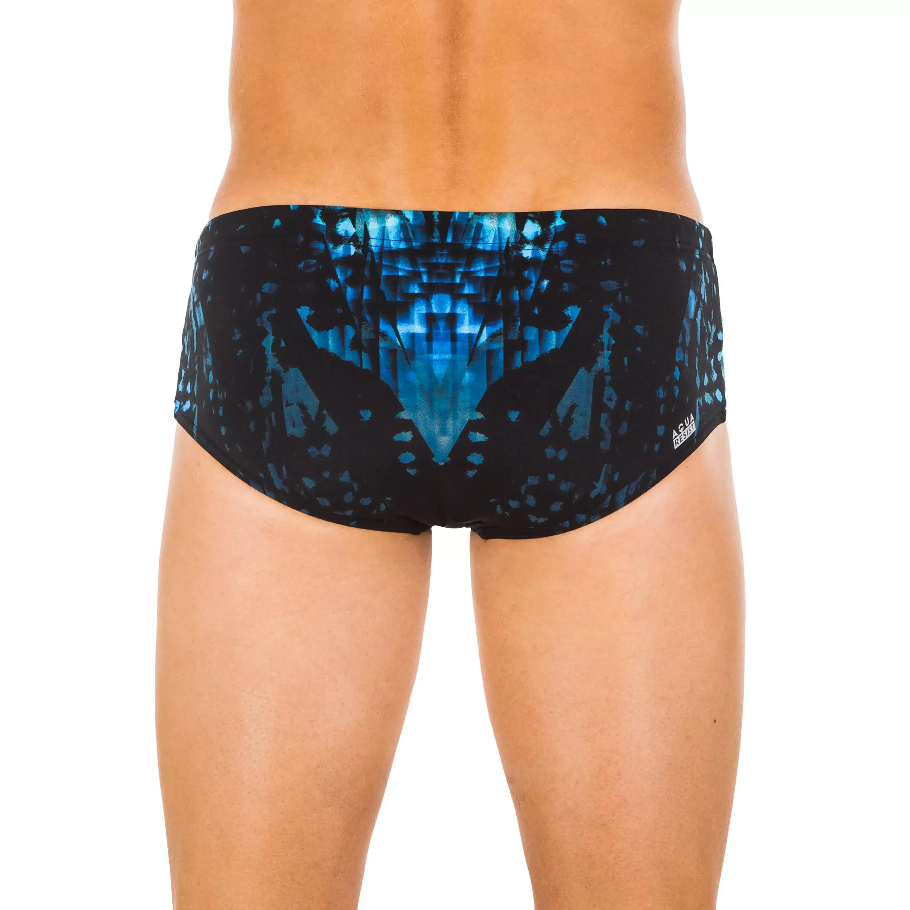 Men's Square-cut Swim Briefs 900 Leo Green 7/10