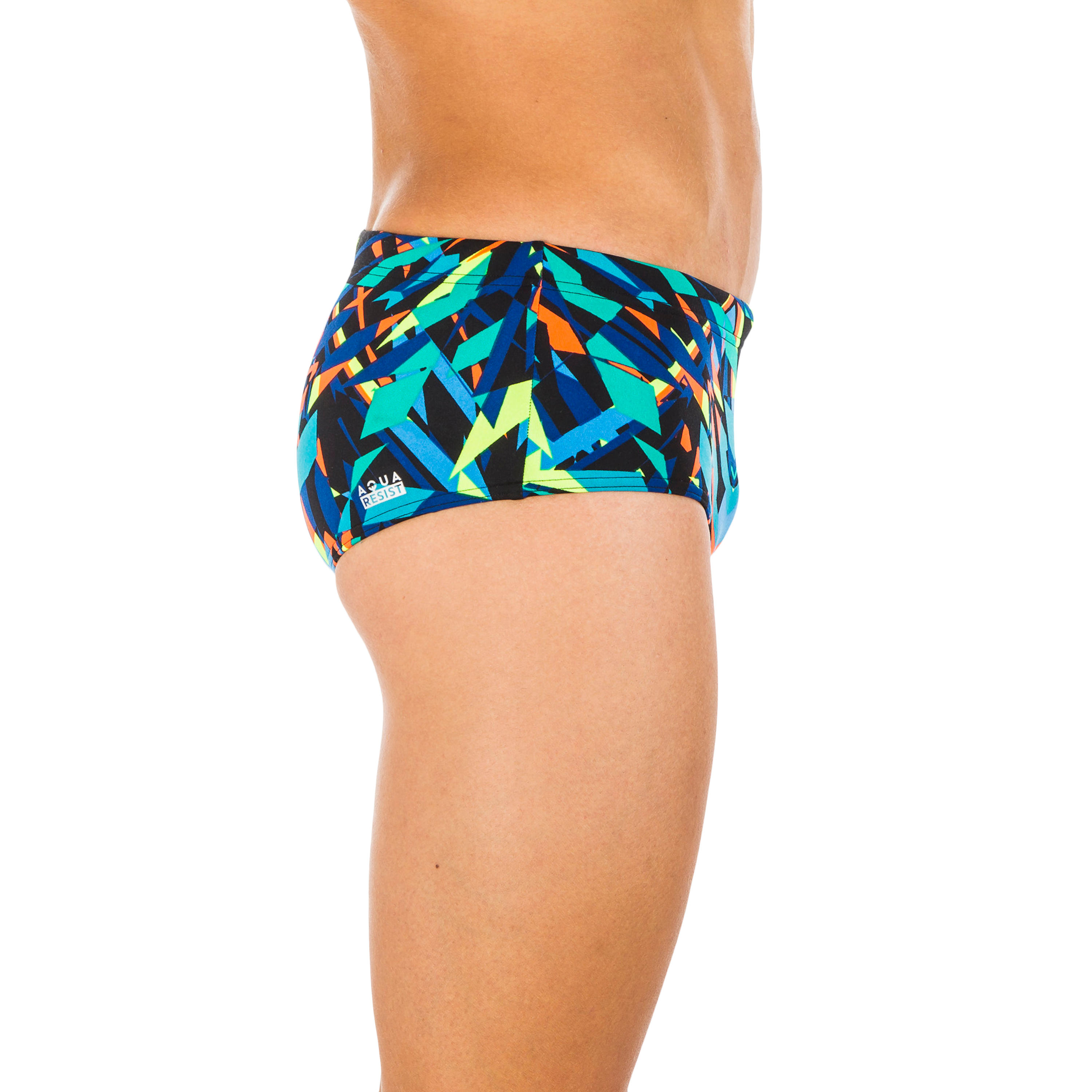 MEN’S SWIMMING SQUARE-CUT BRIEFS 900 KAL ORANGE 8/11