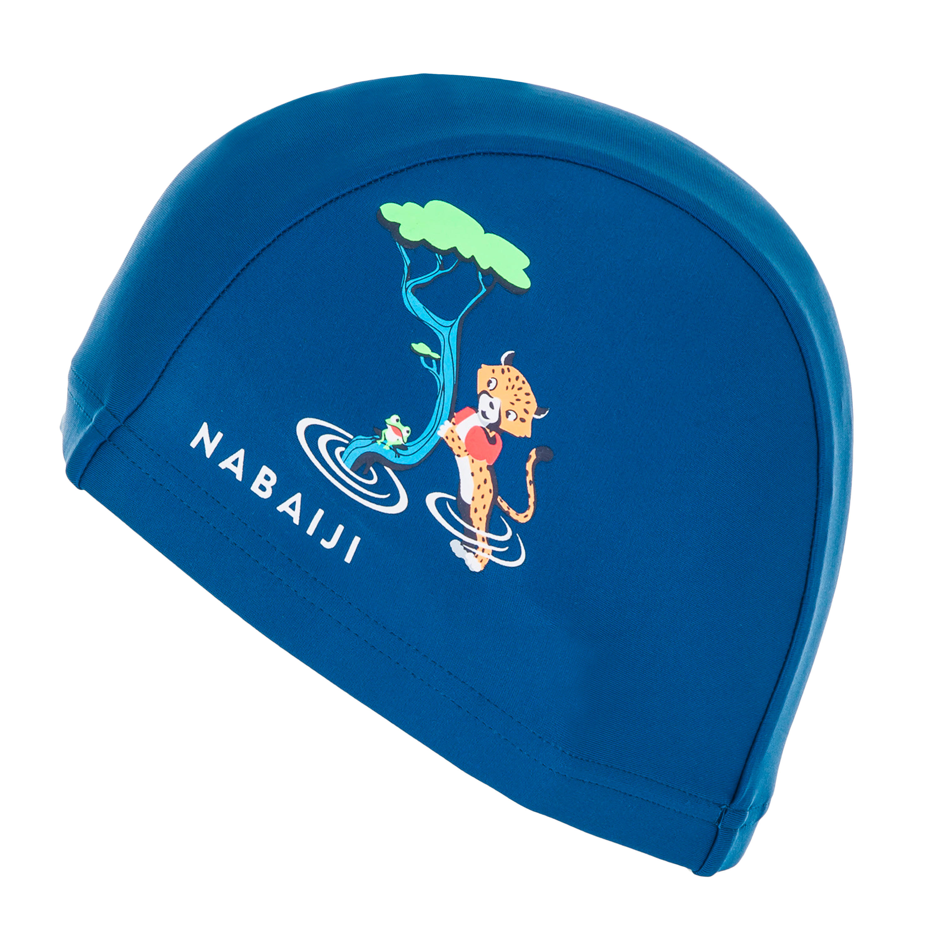 NABAIJI Mesh Swim Cap Print Size S cheetah dark blue