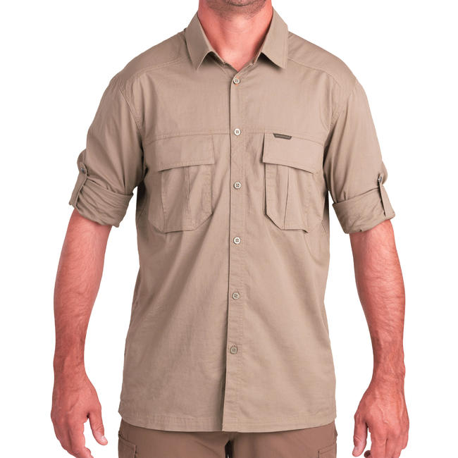 Men's Breathable Shirt 500 Brown